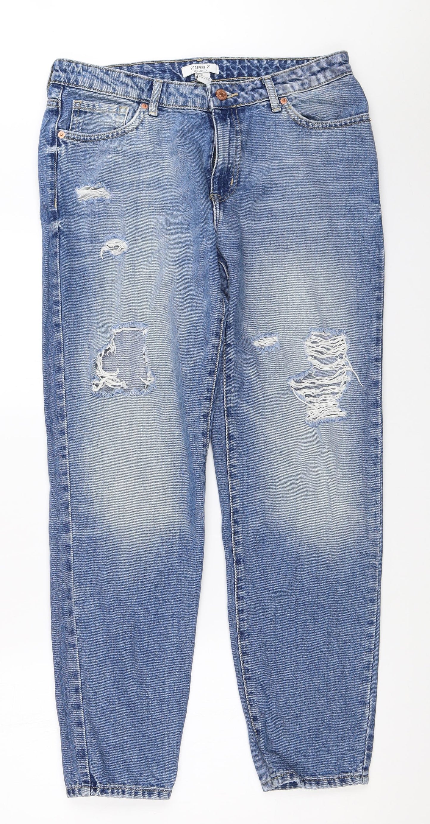 FOREVER 21 Womens Blue   Straight Jeans Size 30 in L29 in