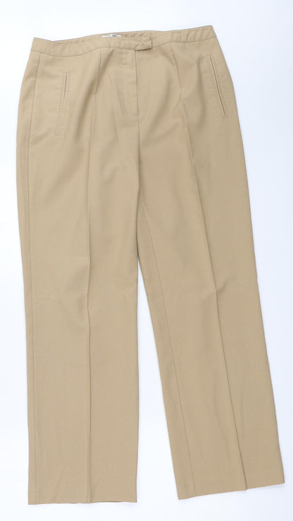 Canvas Womens Beige   Trousers  Size 14 L28 in