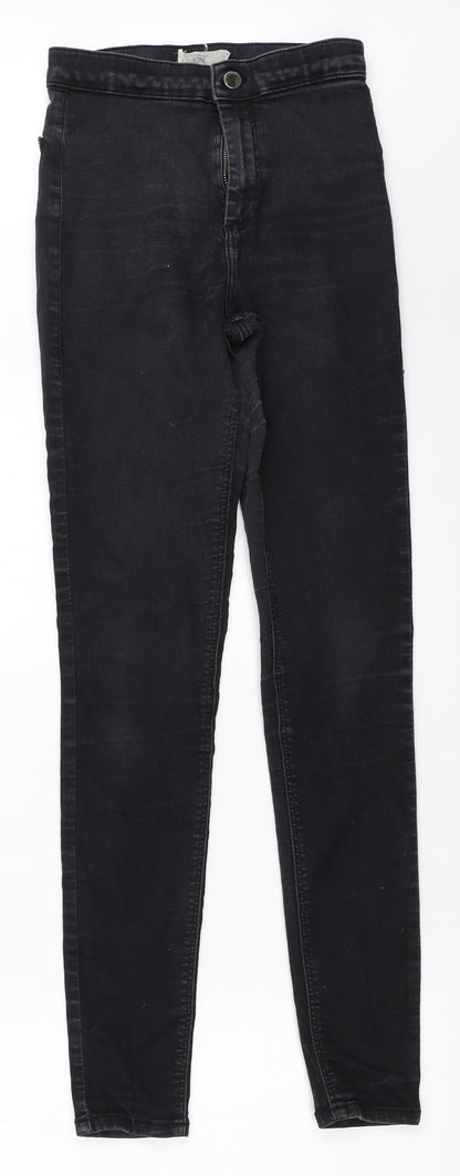 Topshop Womens Black   Skinny Jeans Size 28 in L30 in