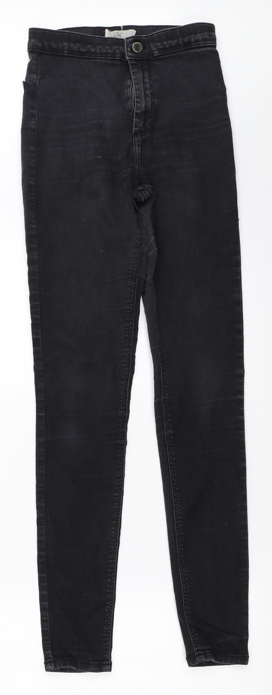 Topshop Womens Black   Skinny Jeans Size 28 in L30 in