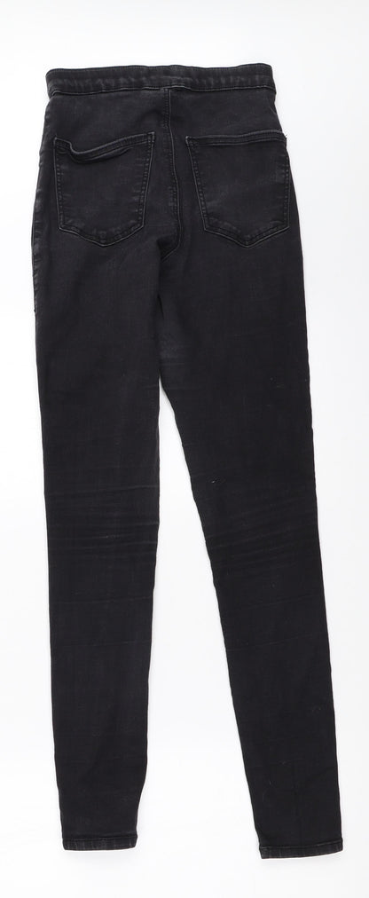 Topshop Womens Black   Skinny Jeans Size 28 in L30 in