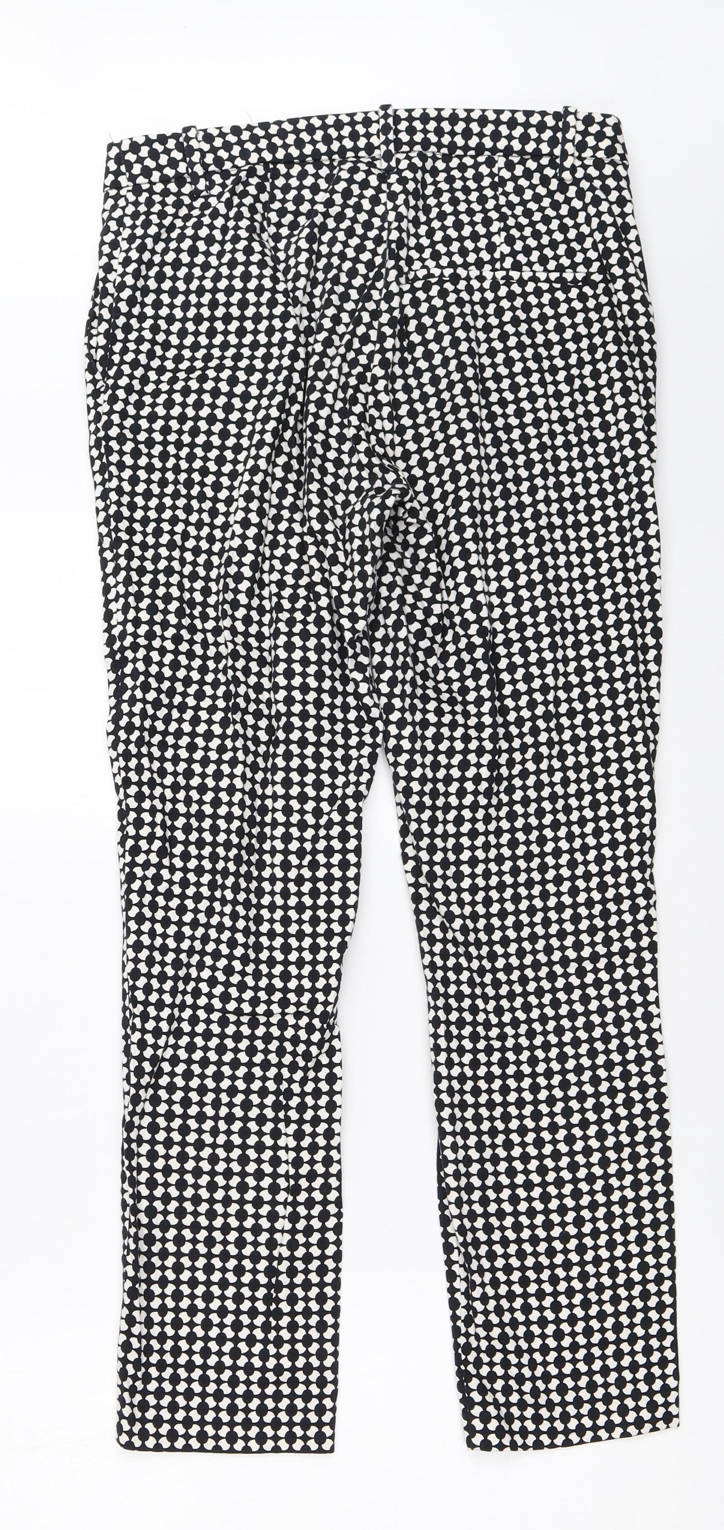 Womens UK Size 36 H&M Regular Fit Capri Black Trousers
