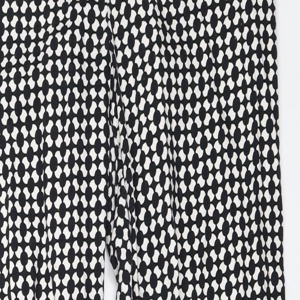 Womens UK Size 36 H&M Regular Fit Capri Black Trousers