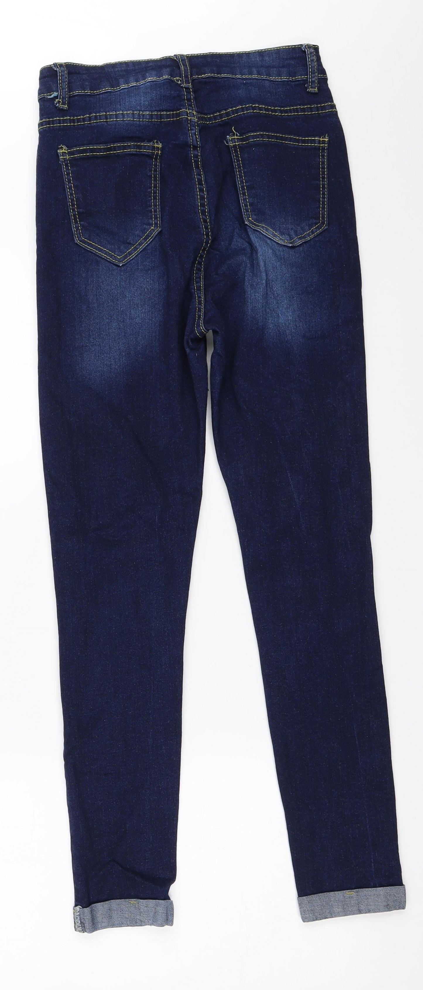 Womens UK Size 8 Denim Wise Regular Fit Skinny Blue Jeans