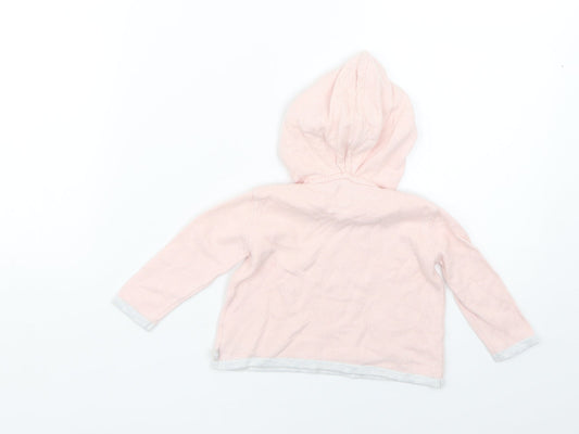 Preworn Baby Pink Geometric  Pullover Jumper Size 3-6 Months