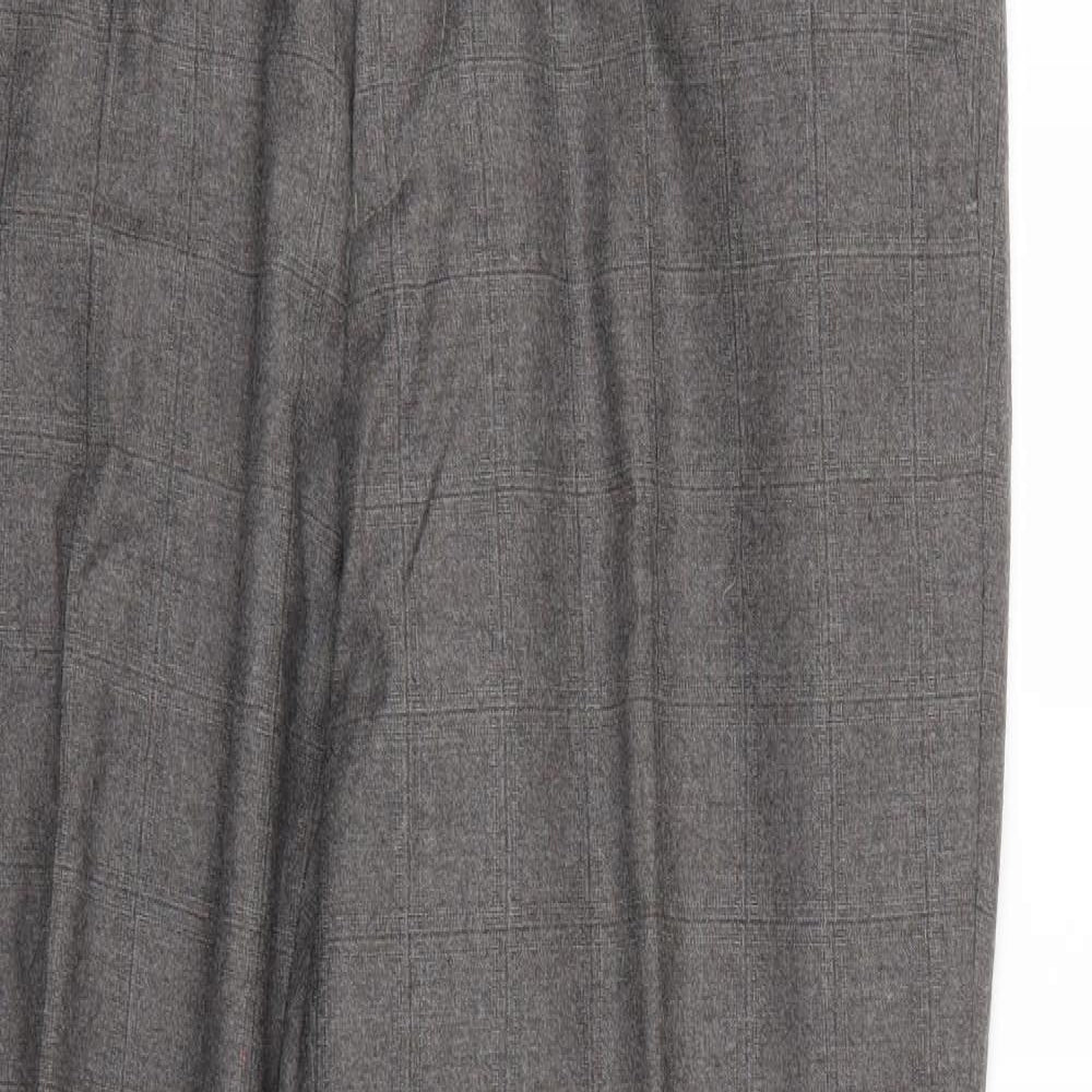marks Mens Grey Check  Trousers  Size 34 L26 in