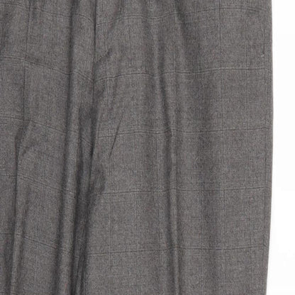 marks Mens Grey Check  Trousers  Size 34 L26 in