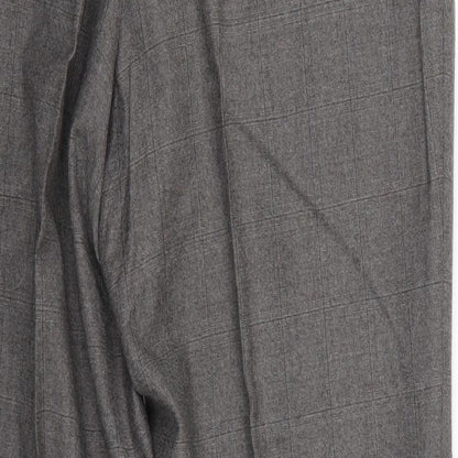 marks Mens Grey Check  Trousers  Size 34 L26 in