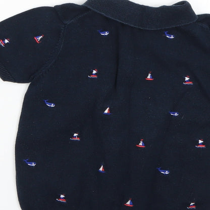 NEXT Boys Blue Geometric  Basic Polo Size 2 Years