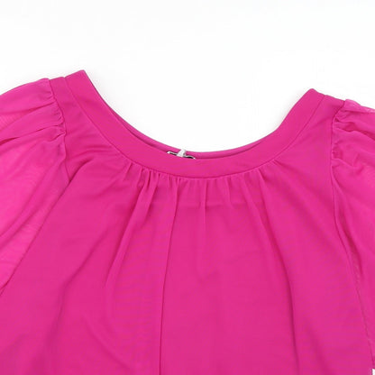 Womens UK Size 12 New Look Purple Basic Blouse