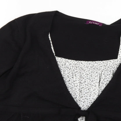 TRUE Womens Black   Pullover Jumper Size 18