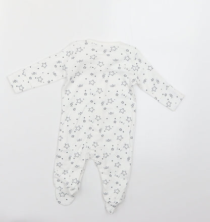 Matalan Baby White Geometric  Babygrow One-Piece Size Newborn
