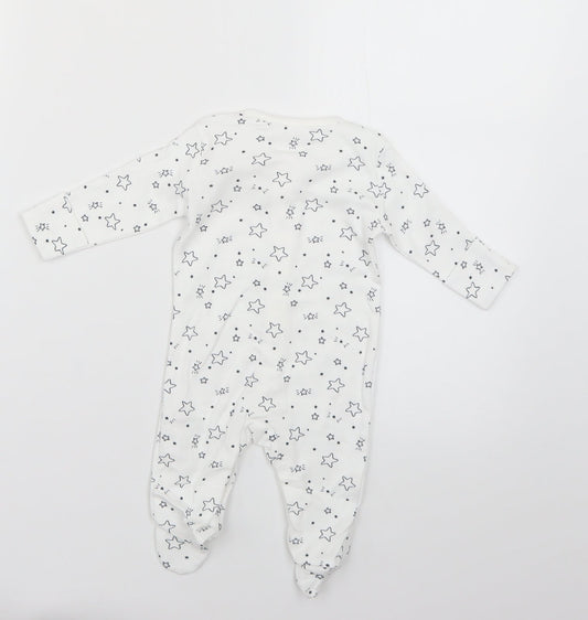 Matalan Baby White Geometric  Babygrow One-Piece Size Newborn
