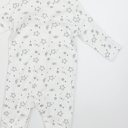 Matalan Baby White Geometric  Babygrow One-Piece Size Newborn