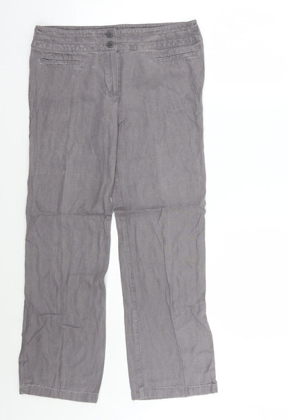 Womens UK Size 14 Marks and Spencer Regular Fit  Purple Trousers