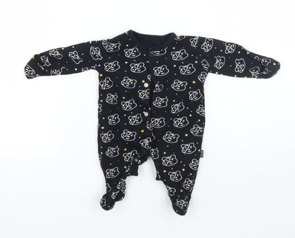 George Baby Black Geometric  Babygrow One-Piece Size Newborn  - children in need