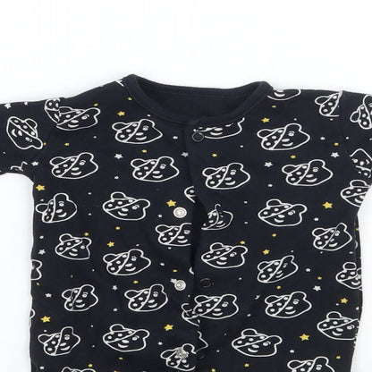 George Baby Black Geometric  Babygrow One-Piece Size Newborn  - children in need