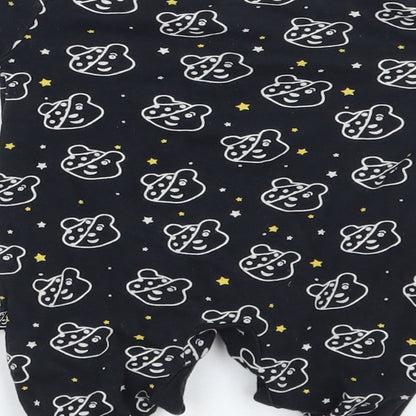 George Baby Black Geometric  Babygrow One-Piece Size Newborn  - children in need