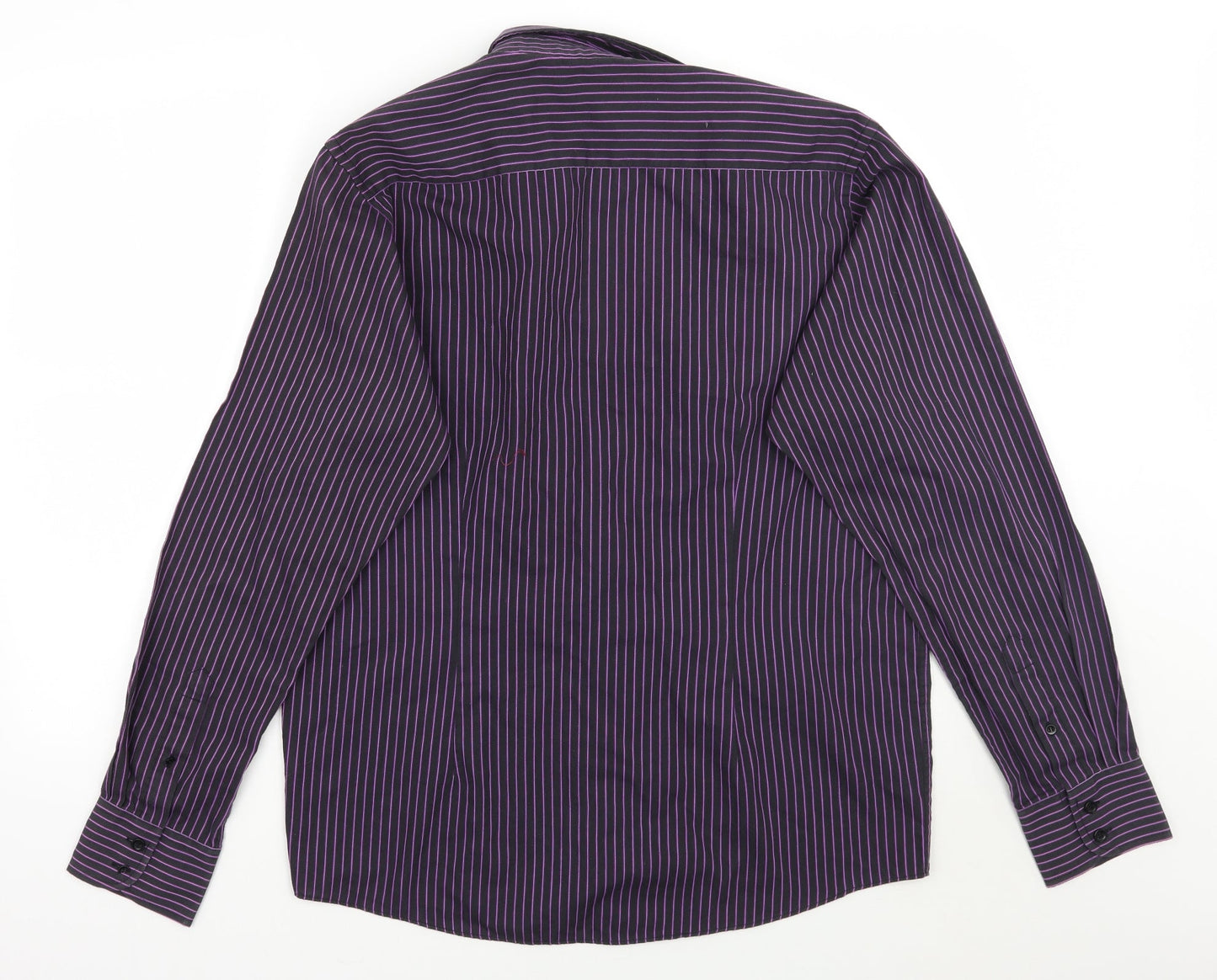 Mens UK Size L Cedar Wood State Purple  Button-Up Long Sleeve Casual Shirt