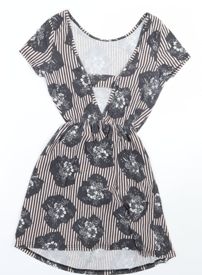Topshop Womens Beige Floral  A-Line  Size 6