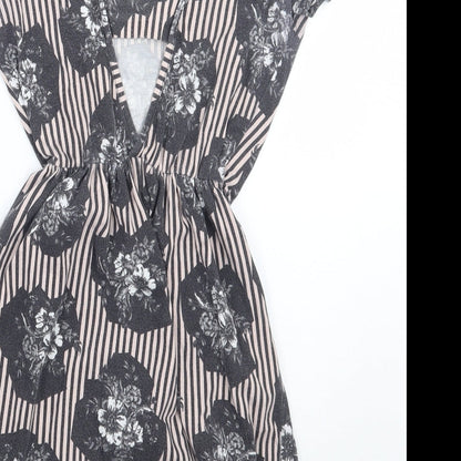 Topshop Womens Beige Floral  A-Line  Size 6