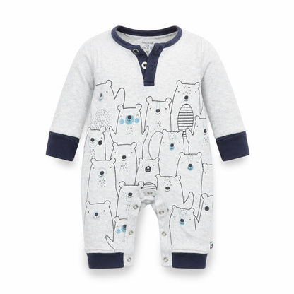 F&F Baby Grey Geometric  Babygrow One-Piece Size 0-3 Months