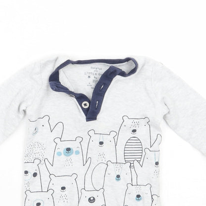 F&F Baby Grey Geometric  Babygrow One-Piece Size 0-3 Months