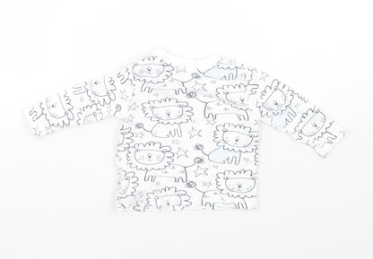 F&F Baby White Geometric  Basic T-Shirt Size 0-3 Months