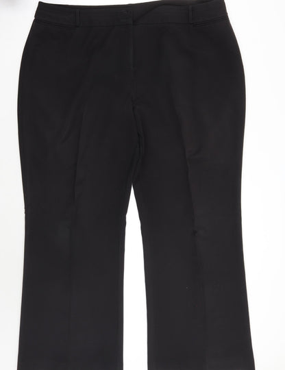 Womens UK Size 22 BM Regular Fit  Black Trousers