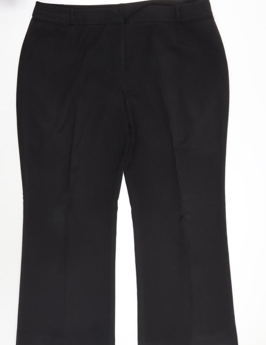 Womens UK Size 22 BM Regular Fit  Black Trousers