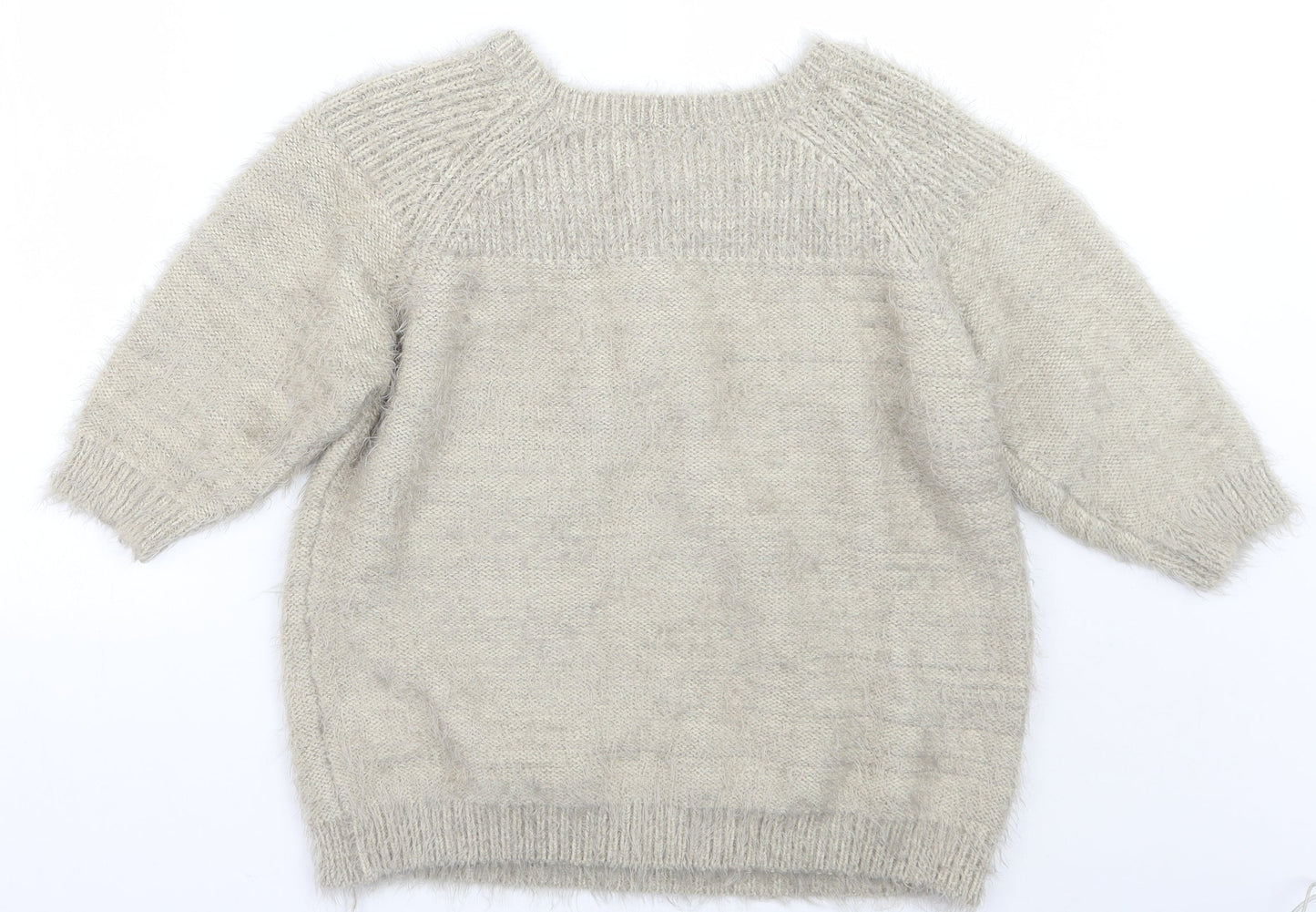 Womens UK Size L BM Beige Pullover Jumper