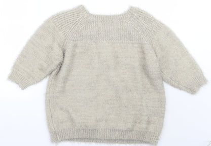 Womens UK Size L BM Beige Pullover Jumper