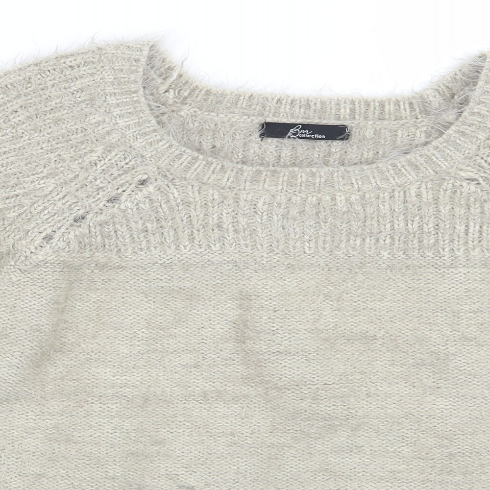 Womens UK Size L BM Beige Pullover Jumper