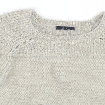Womens UK Size L BM Beige Pullover Jumper