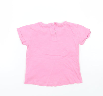 NEXT Girls Pink   Basic T-Shirt Size 6-9 Months