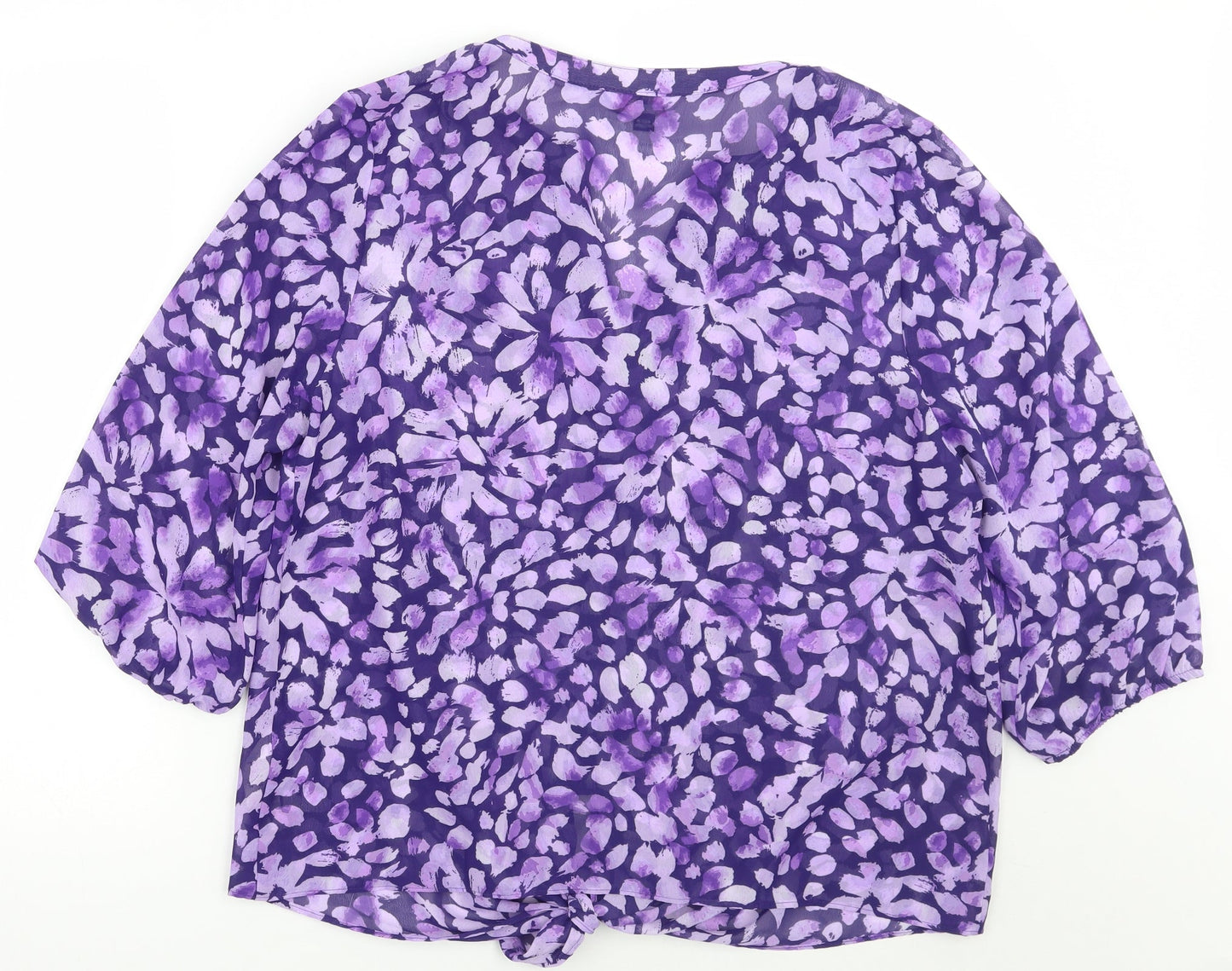 Womens UK Size 16 Julipa Purple Basic Button-Up