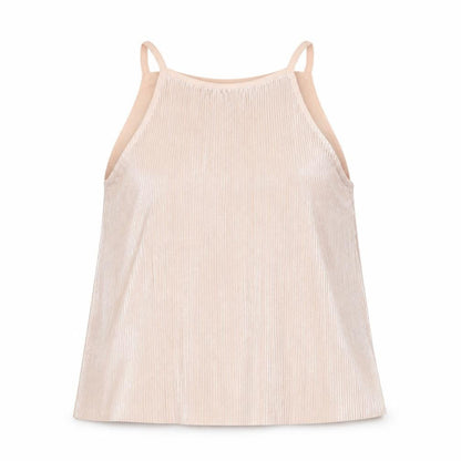 Front view of New Look girls’ pink basic tank, size 10, years