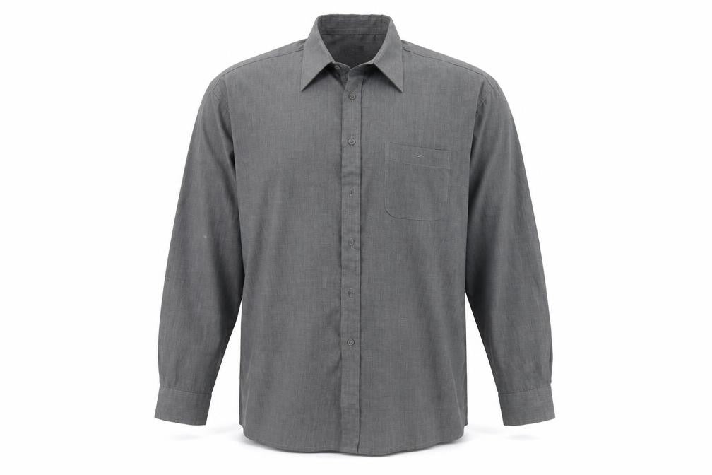 Mens UK Size XL infuse Grey  Button-Up Long Sleeve Casual Shirt