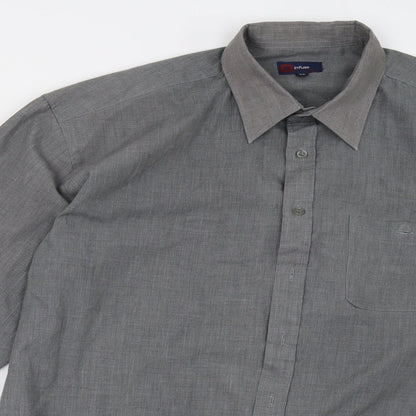 Mens UK Size XL infuse Grey  Button-Up Long Sleeve Casual Shirt