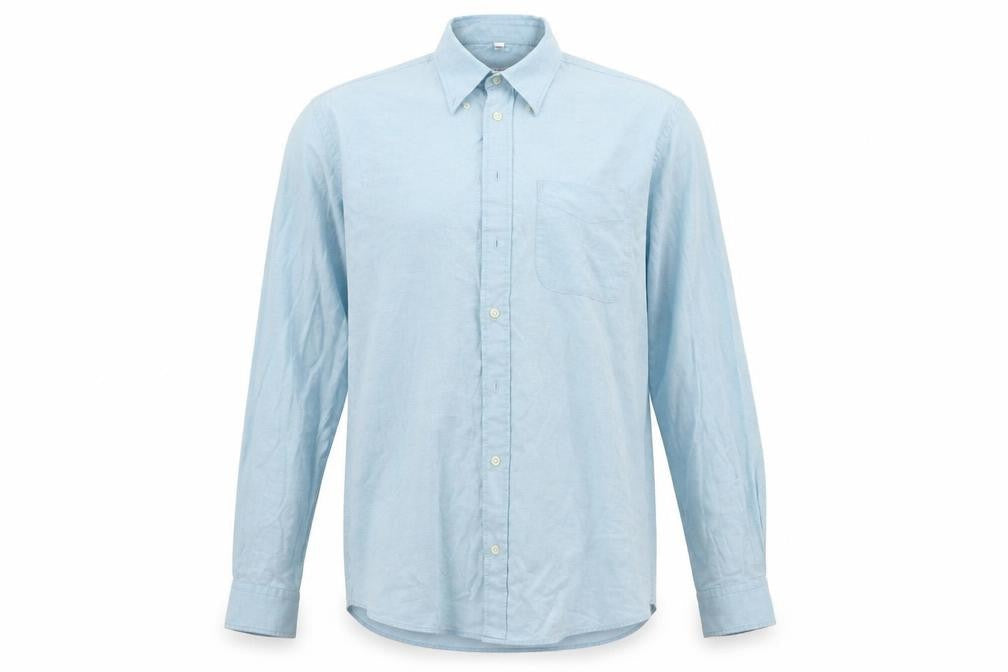 Mens UK Size 15.5 armando Blue  Button-Up Long Sleeve Casual Shirt
