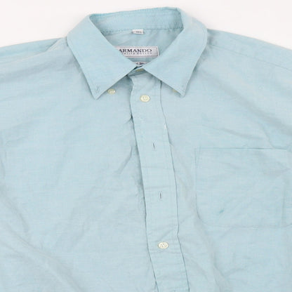 armando Mens Blue    Button-Up Size 15.5