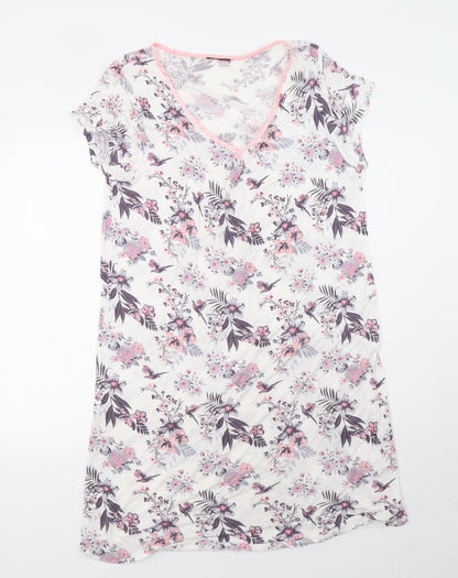 Arista Womens White Floral   Dress Size 12
