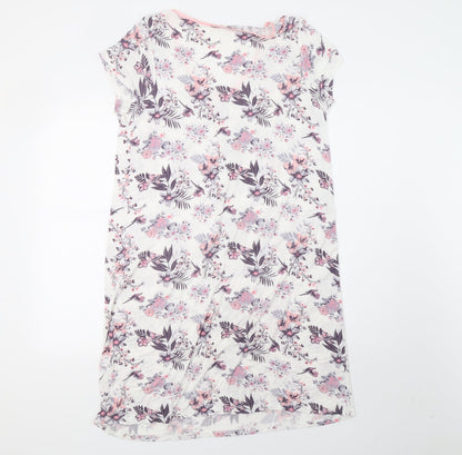 Arista Womens White Floral   Dress Size 12