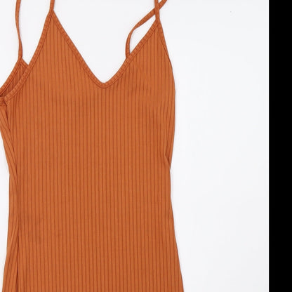 PRETTYLITTLETHING Womens Brown   Bodycon  Size 12