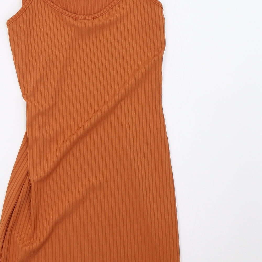 PRETTYLITTLETHING Womens Brown   Bodycon  Size 12