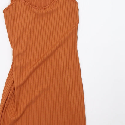 PRETTYLITTLETHING Womens Brown   Bodycon  Size 12