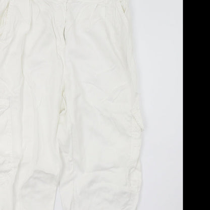 Best Mountain Womens White   Trousers  Size 12 L28 in