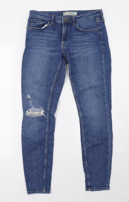 Topshop Womens Blue  Denim Skinny Jeans Size 28 L32 in