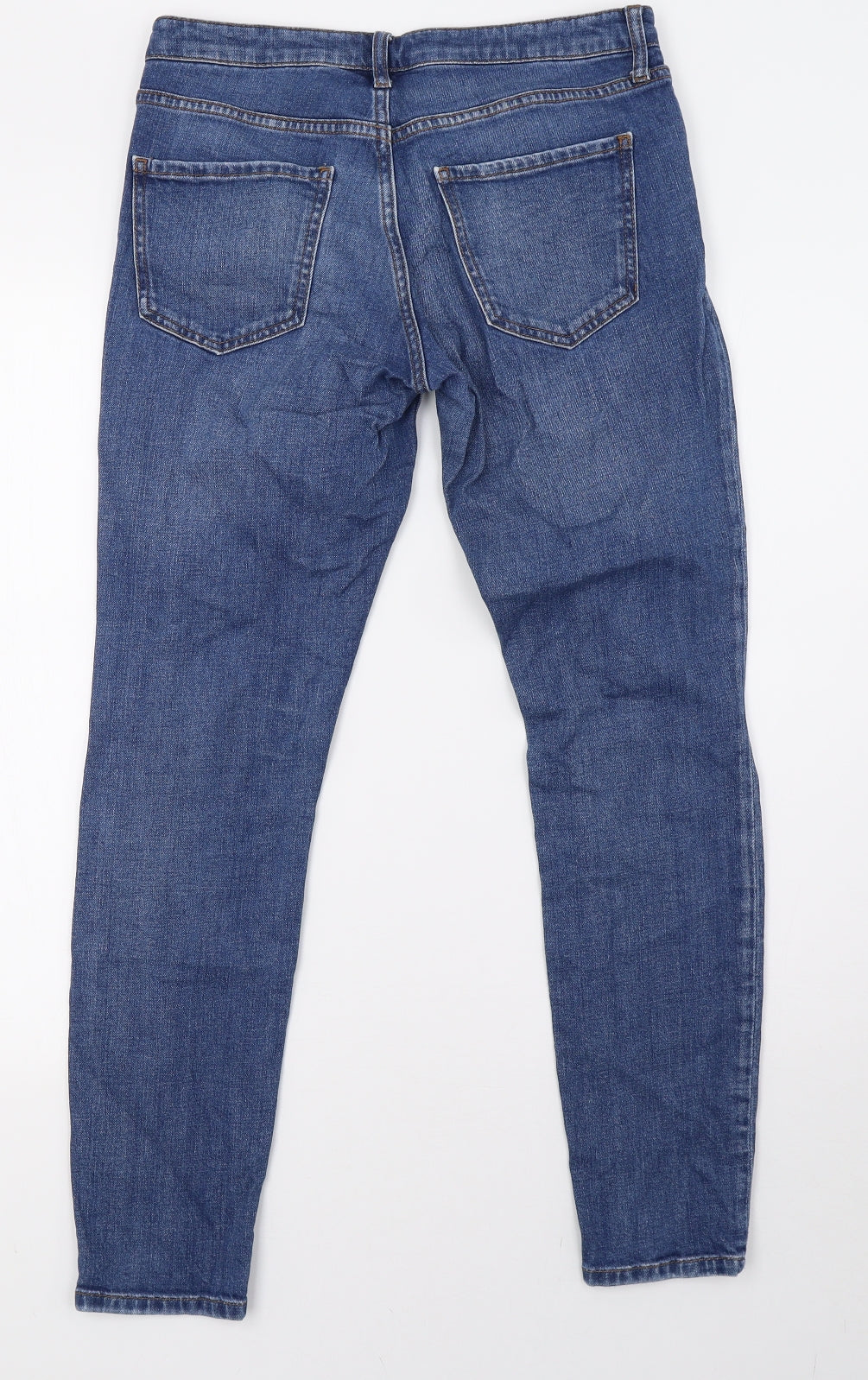 Topshop Womens Blue  Denim Skinny Jeans Size 28 L32 in