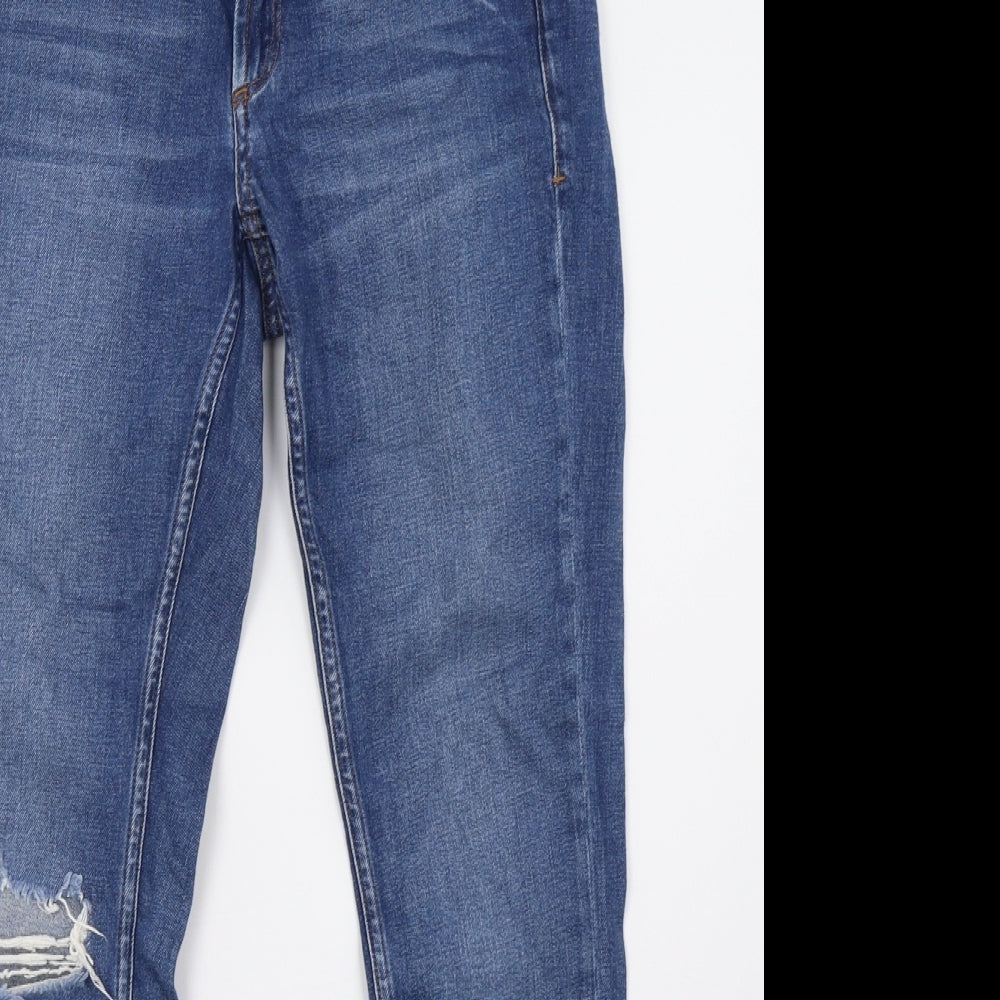 Topshop Womens Blue  Denim Skinny Jeans Size 28 L32 in